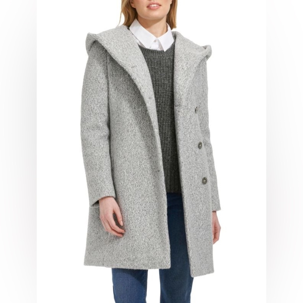 Cole Haan Women’s Boucle Hooded Coat